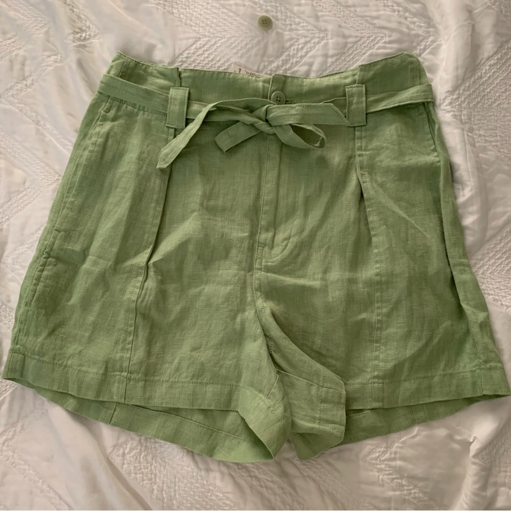 Madewell green linen shorts sz 00 - Picture 7 of 8